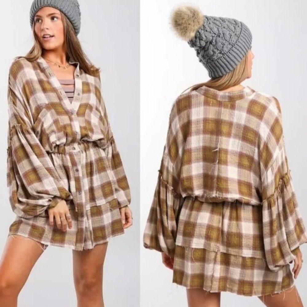 We the Free Plaid Dress